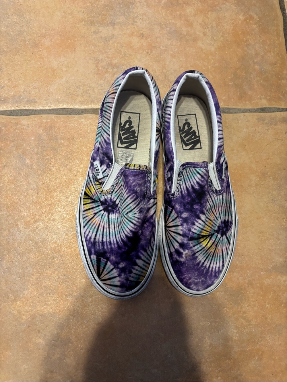 Vans Slip-On Shoes - Purple Tie-Dye Burst